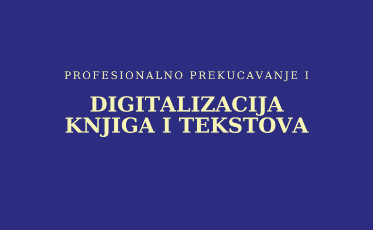 PROFESIONALNO PREKUCAVANJE I DIGITALIZACIJA KNJIGA I TEKSTOVA librum